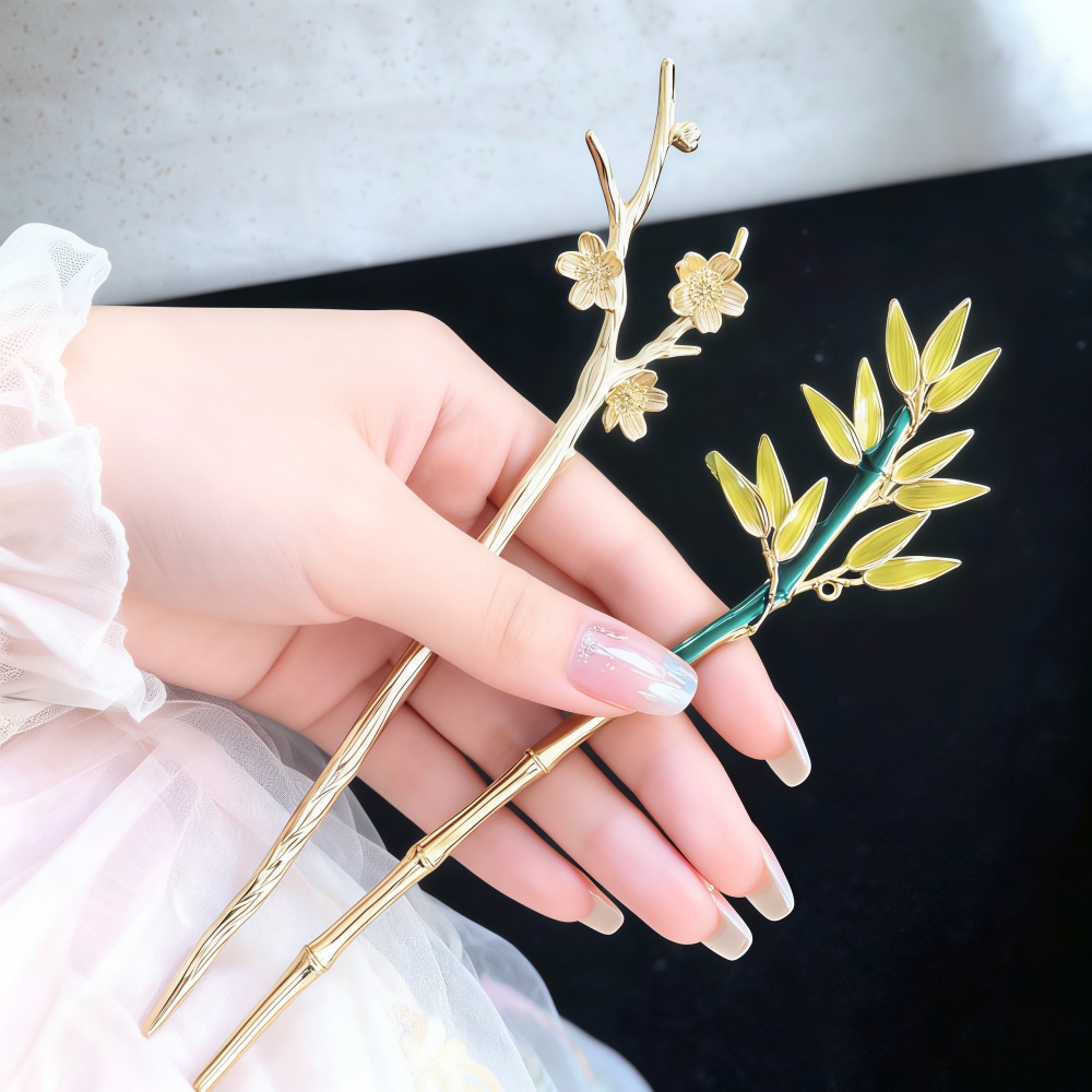 Hanbok Hair Pin - Enamel Alloy Hairpin For Women Chinese