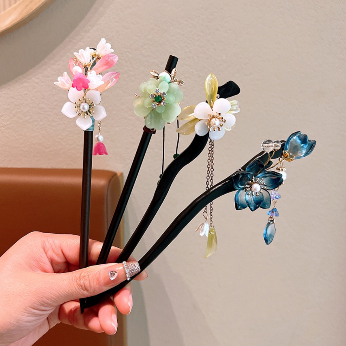 Exquisite Flower Tassel Wooden - Hanbok Hair Pin review and price