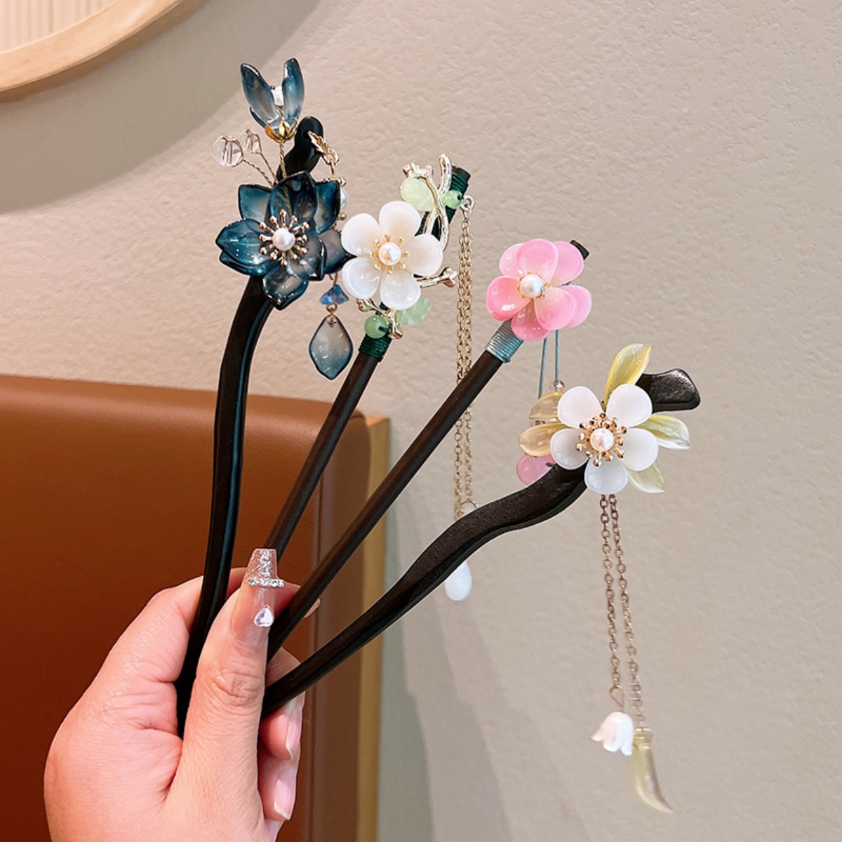 Exquisite Flower Tassel Wooden - Hanbok Hair Pin review and price