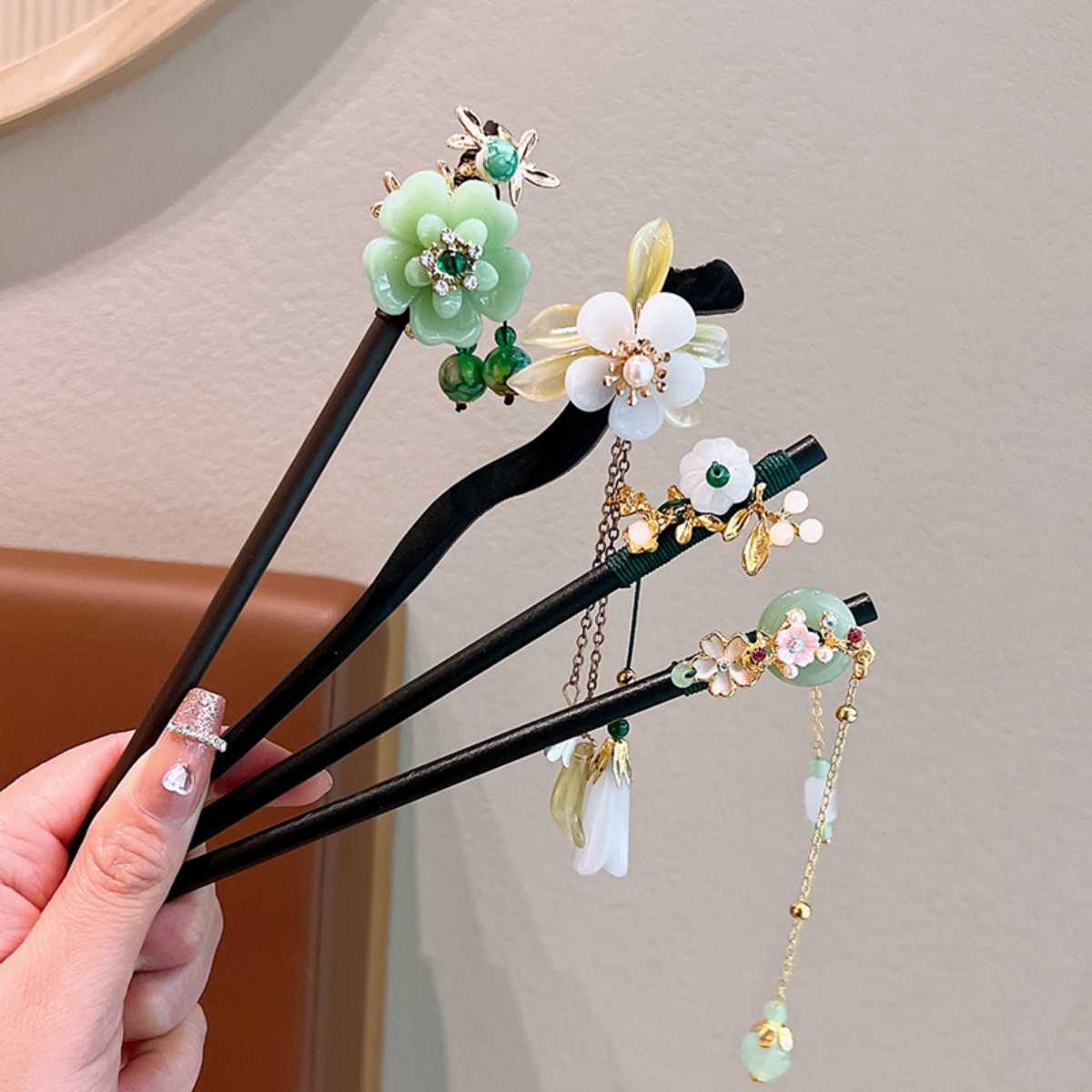 Exquisite Flower Tassel Wooden - Hanbok Hair Pin review and price
